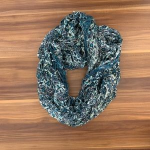 Blue pattern scarf
